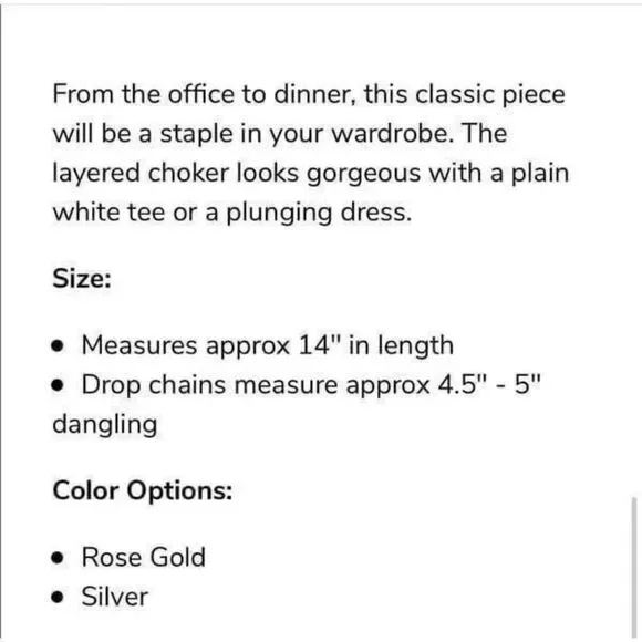 8 Other Reasons Nine Lives Silver Lariat Choker Necklace - FabFitFun - New - Picture 5 of 6